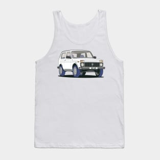 Lada Niva 4x4 in White Tank Top